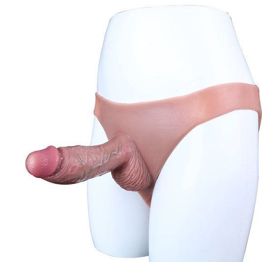 6 Inch Realistic Briefs Penis Sleeve Hollow Dildo Pants