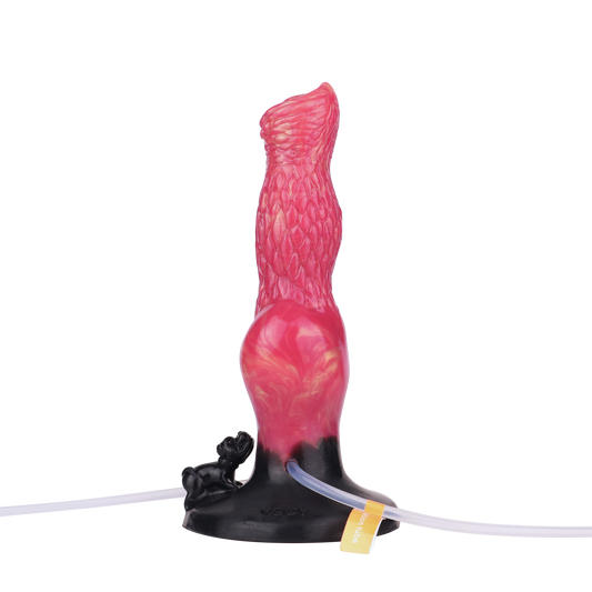 8 Inch Red Inflatable Ejaculating Dog Dildo