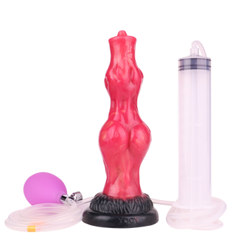 8 Inch Red Double Knot Ejaculating Dildo