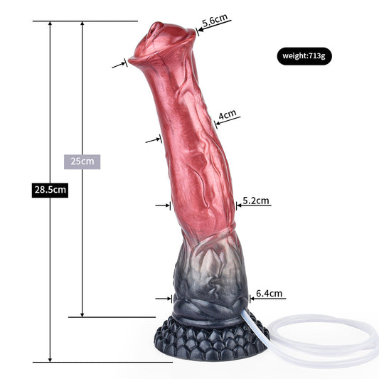 11 Inch Platinum Silicone Squirt Dildo