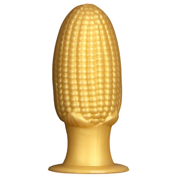 Gold Large Silicone Corn Butt Plug Dildo