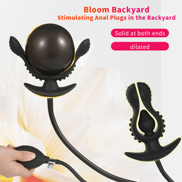 Black New Huge Inflatable Butt Plug