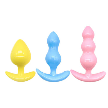 Colorful Soft Beaded Butt Plug Kit