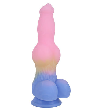 9 Inch Knot Colored Dog Dildo