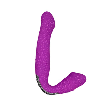 Purple Double Shock Simultaneous Orgasm Strapless Dildo