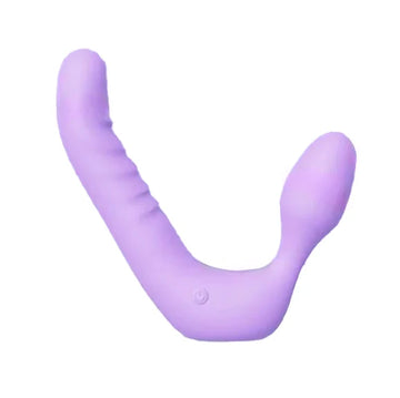 Purple Lesbian Double Shock Strapless Strap On