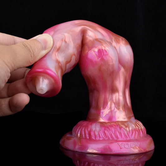 8 Inch Double Knot Vibrating Strap On Dildo