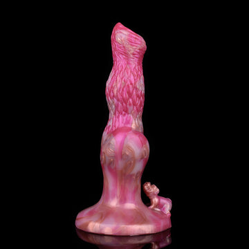 8 Inch Dog Knot Vibrating Strap On Dildo