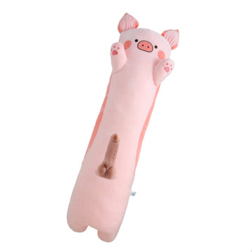 Pig Plush Pillow Hidden Thrust Dildo Machine