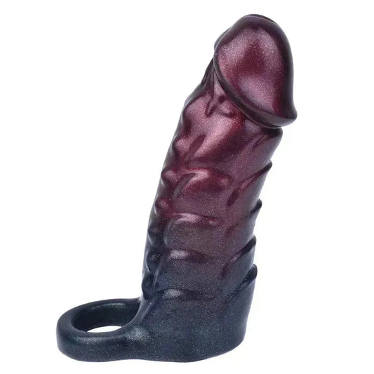 Dragon Pattern Hollow Simulated Penis Sleeve