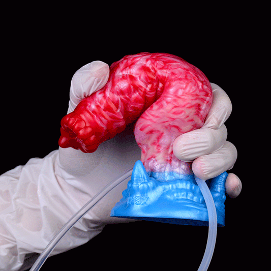 2-in-1 Inflatable Ejaculating Silicone Dog Dildo