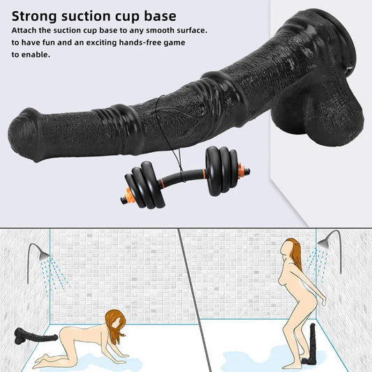 14 Inch Long Black Horse Dildo