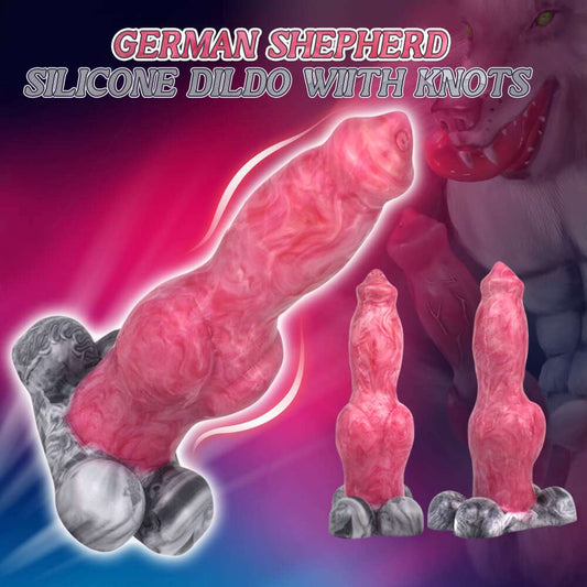 9 Inch Shepherd Huge Knot Dog Dildo