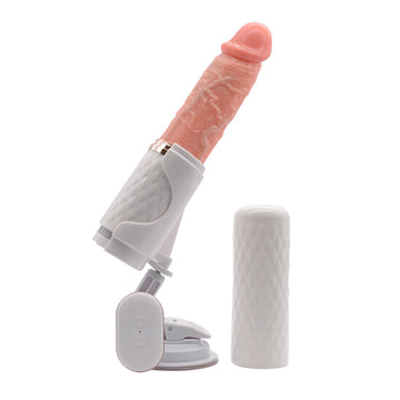 Handheld Thrusting Hidden Dildo with Suction Cup