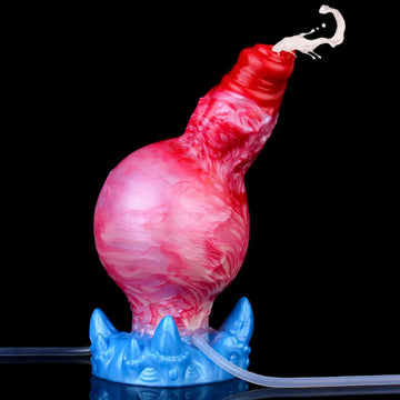 7 Inch Red Fantasy Inflatable Ejaculating Dog Dildo