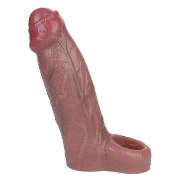 Hollow Realistic Dildo Uncircumcised Penis Sleeve