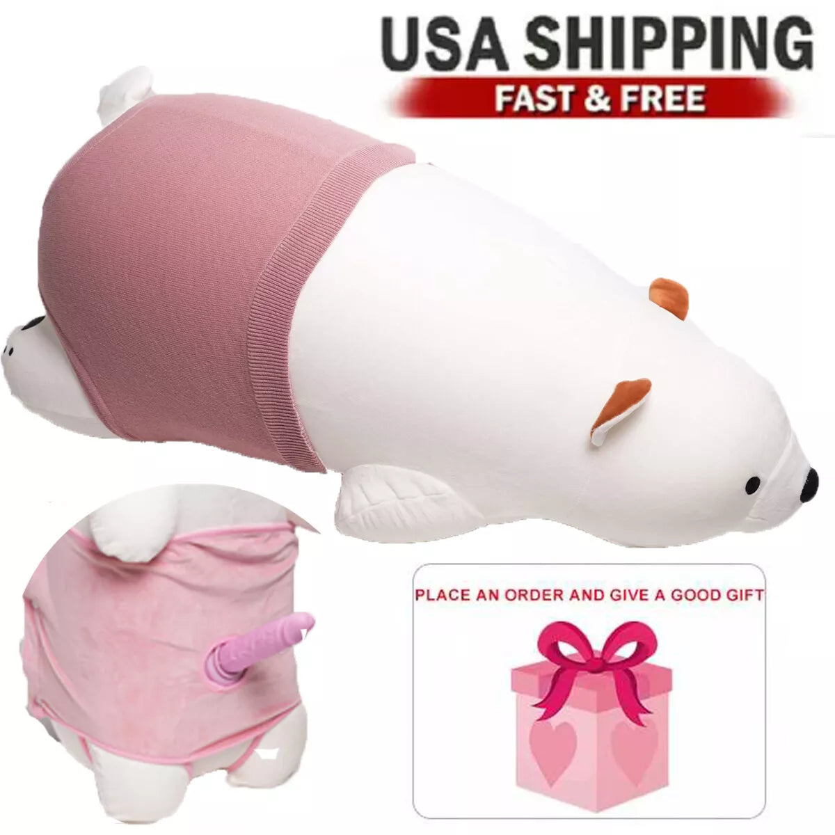 Infinity Pillow Toy Polar Bear Automatic Dildo for Women dildosstore Infinity Pillow Toy Polar Bear Automatic Dildo for Women dildosstore