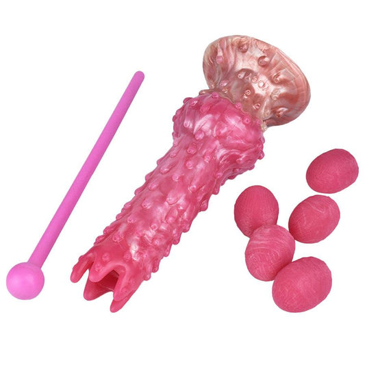 Pink Alien Manual Device Ovulation Dildo