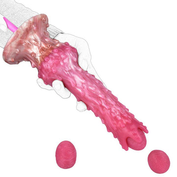 Pink Alien Manual Device Ovulation Dildo