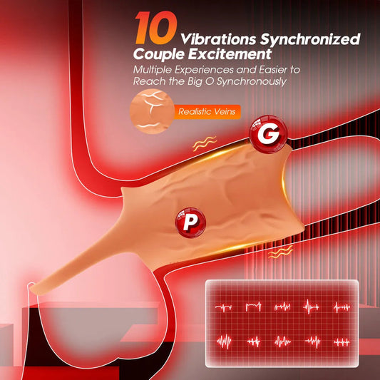 Delayed Ejaculation Locking Vibrating Penis Sleeve