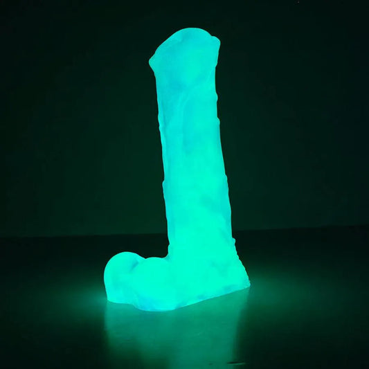Add Fun With Luminous Silicone Horse Cock Sleeve