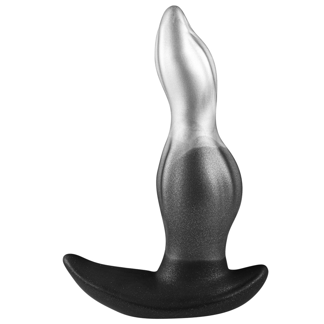 Black Silver Fantasy Curved Huge Butt Plug