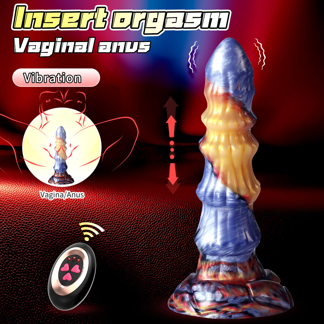 9 inch Bumpy Remote Women Fantasy Alien Dildo