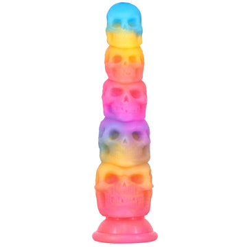 Glow in the Dark Skull Colorful Anal Dildo