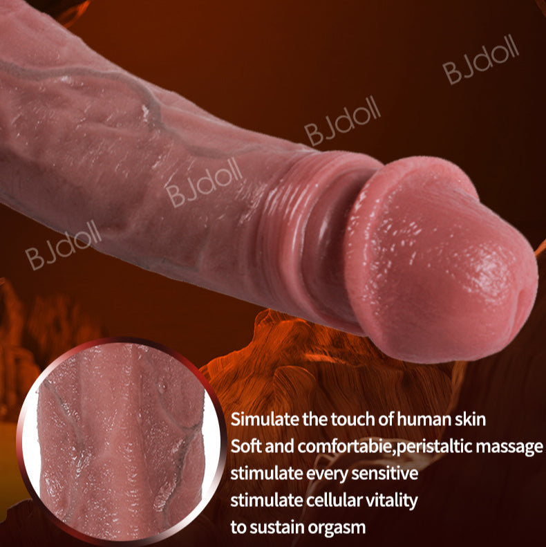 9 Inch Realistic Vibrating Thrusting Dildo With Balls