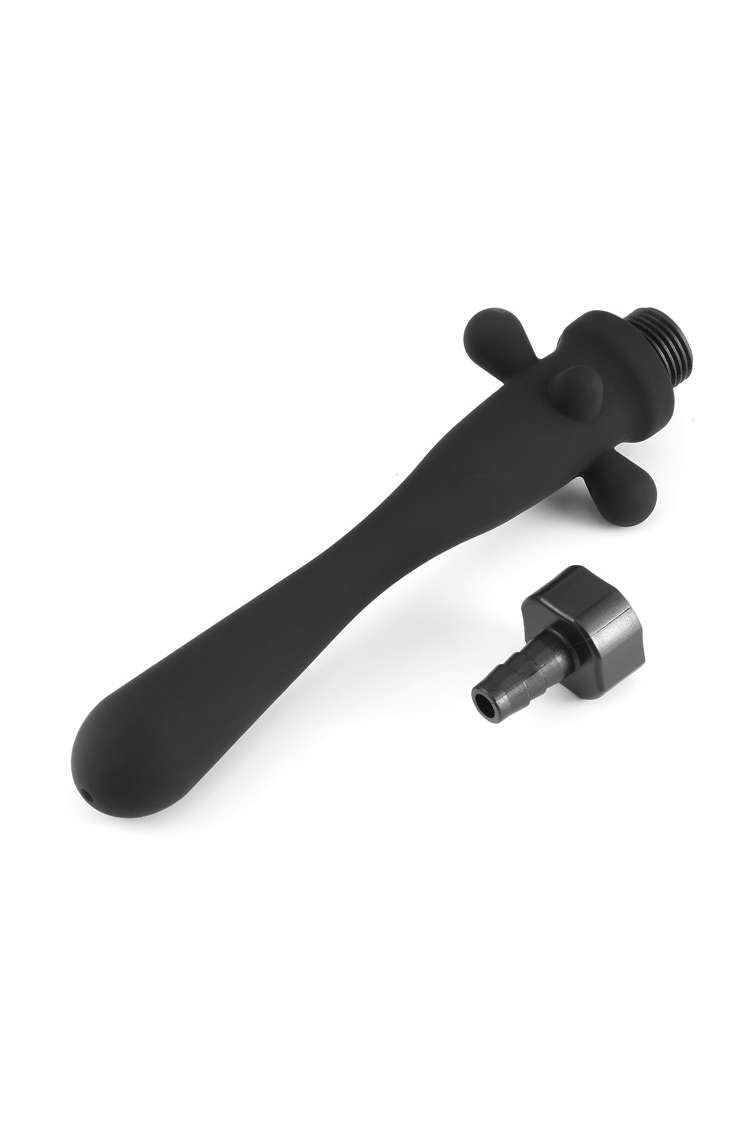 Silicone Anal Cleaning Shower Head Douches Attachement Black