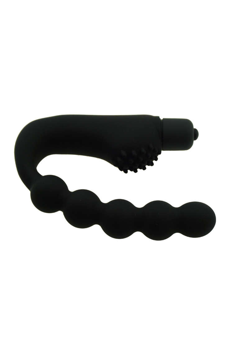 Black Multi Speed Silicone Beaded Anal Vibrator