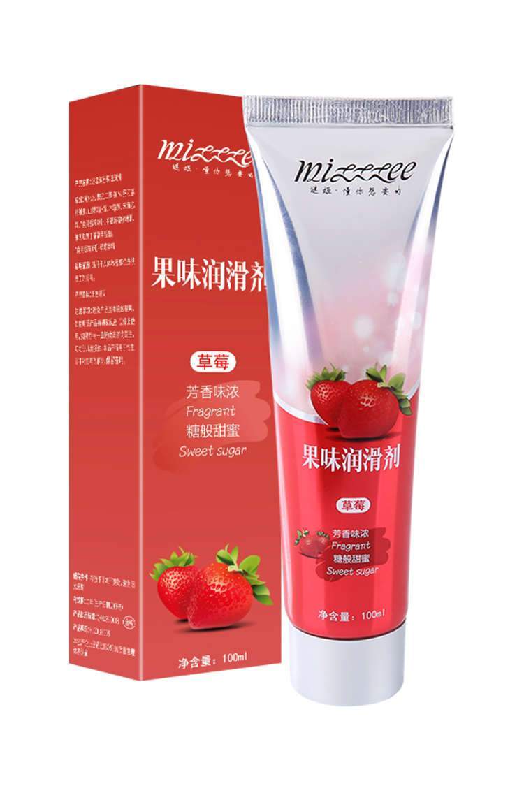 Mizzzee Strawberry Peach Fruit Flavored Water Based Lubricants 3.38Oz Water-Based Lubricant