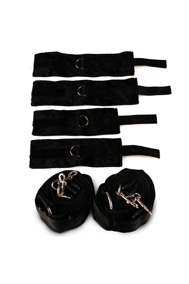Black BDSM Bed Training Bondage Kit