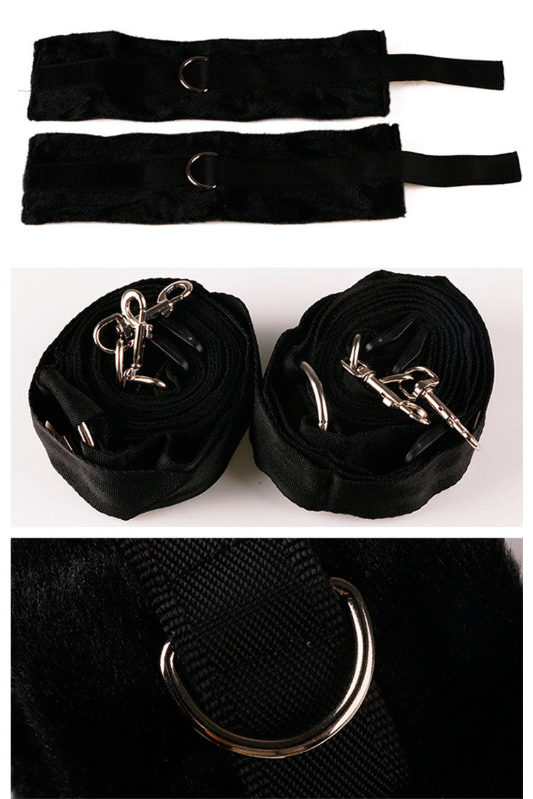 Black BDSM Bed Training Bondage Kit