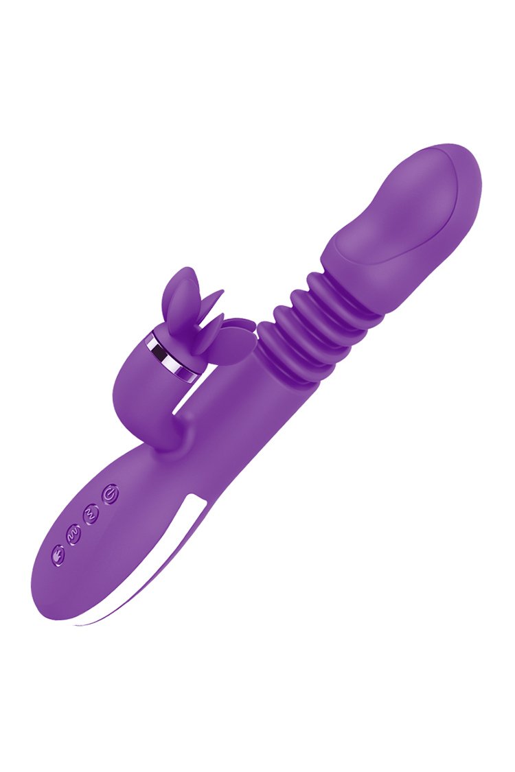 Intelligent Heating Thrusting Pulsating Rechargeable Rabbit Vibrator Purple / One Size