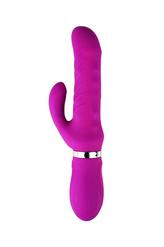 Mizzzee Rechargeable Silent Rabbit Vibrator Clitoral Stimulator Purple / Whorl