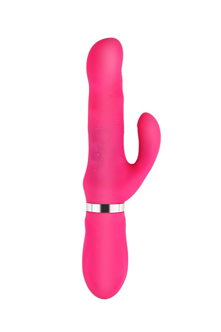 Mizzzee Rechargeable Silent Rabbit Vibrator Clitoral Stimulator Rose Red / Smooth