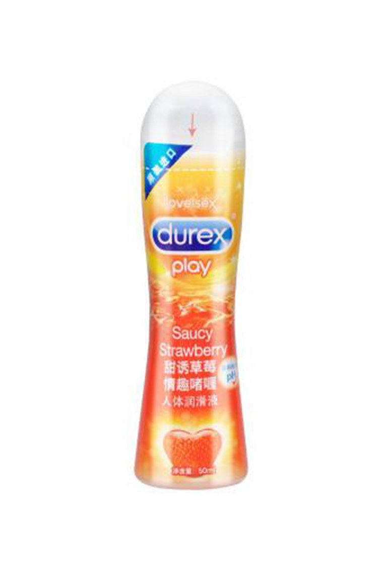 Durex Play Water-Based Lubricant Warming Lubes 1.69Oz Strawberry Flavoured