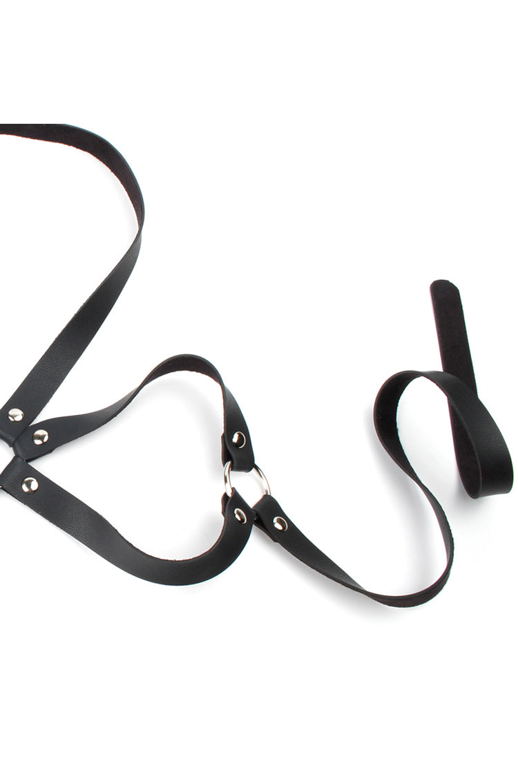 Sexy Stretchy Leather Body Harness Bra