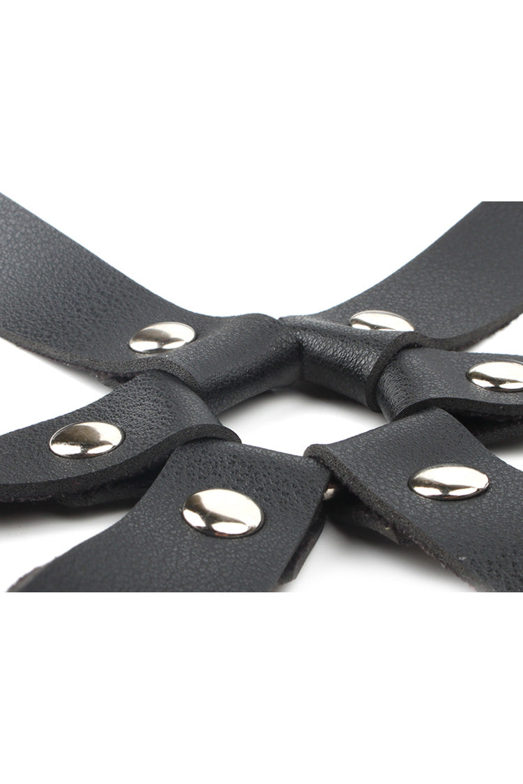 Sexy Stretchy Leather Body Harness Bra