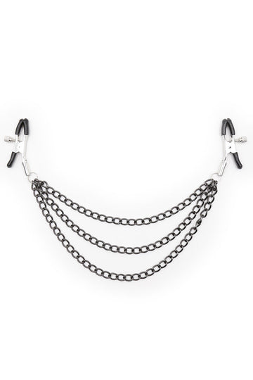 Nipple Clamps with Three Metal Chains