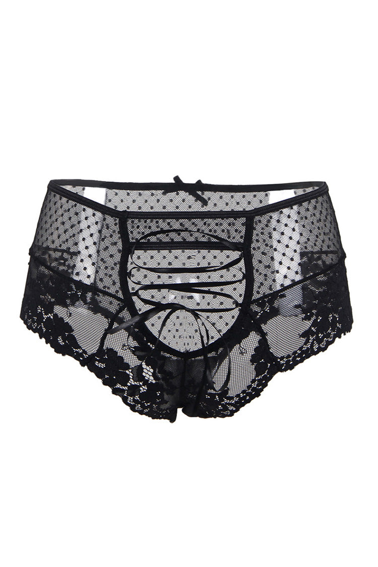 Sexy High Waist Floral Lace Strappy Panties