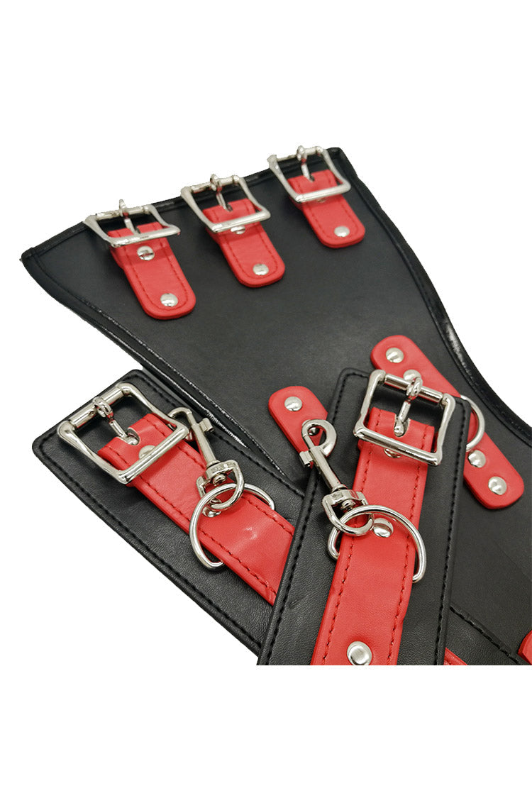 Underbust Corset with Buckle and Handcuffs