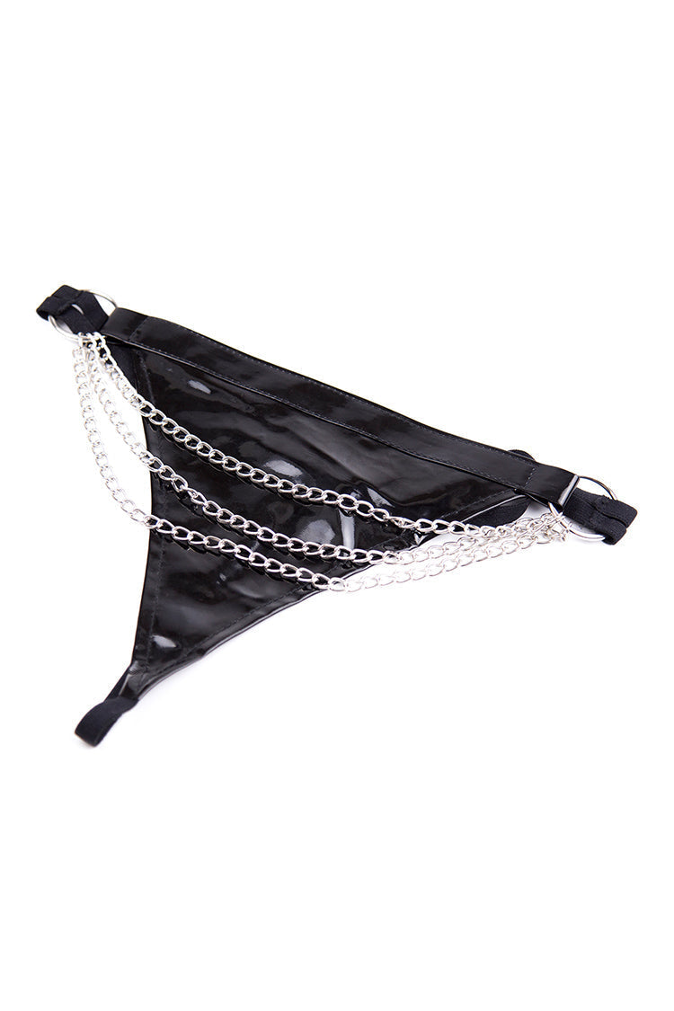 PU Leather Adjustable Fit Collar Harness Body Chain
