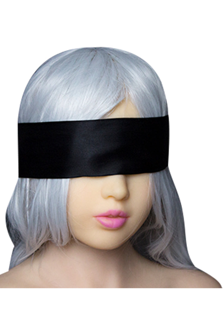 Soft Eye Mask Satin Blindfold Black Red