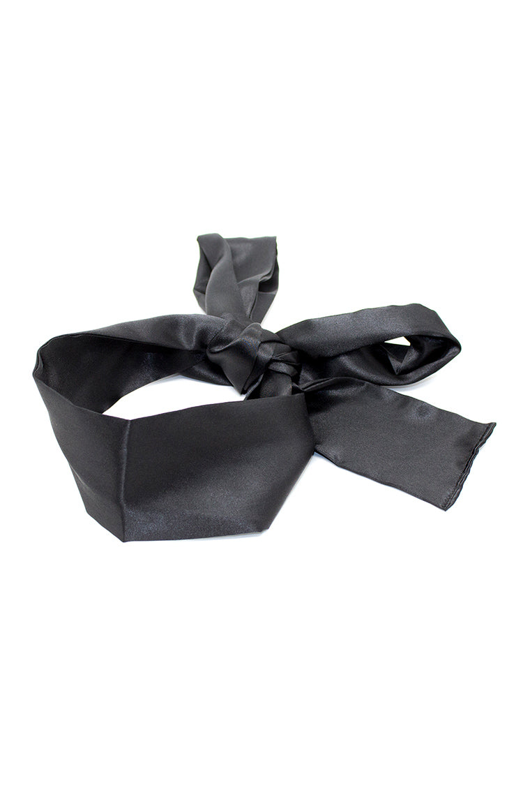 Soft Eye Mask Satin Blindfold Black Red
