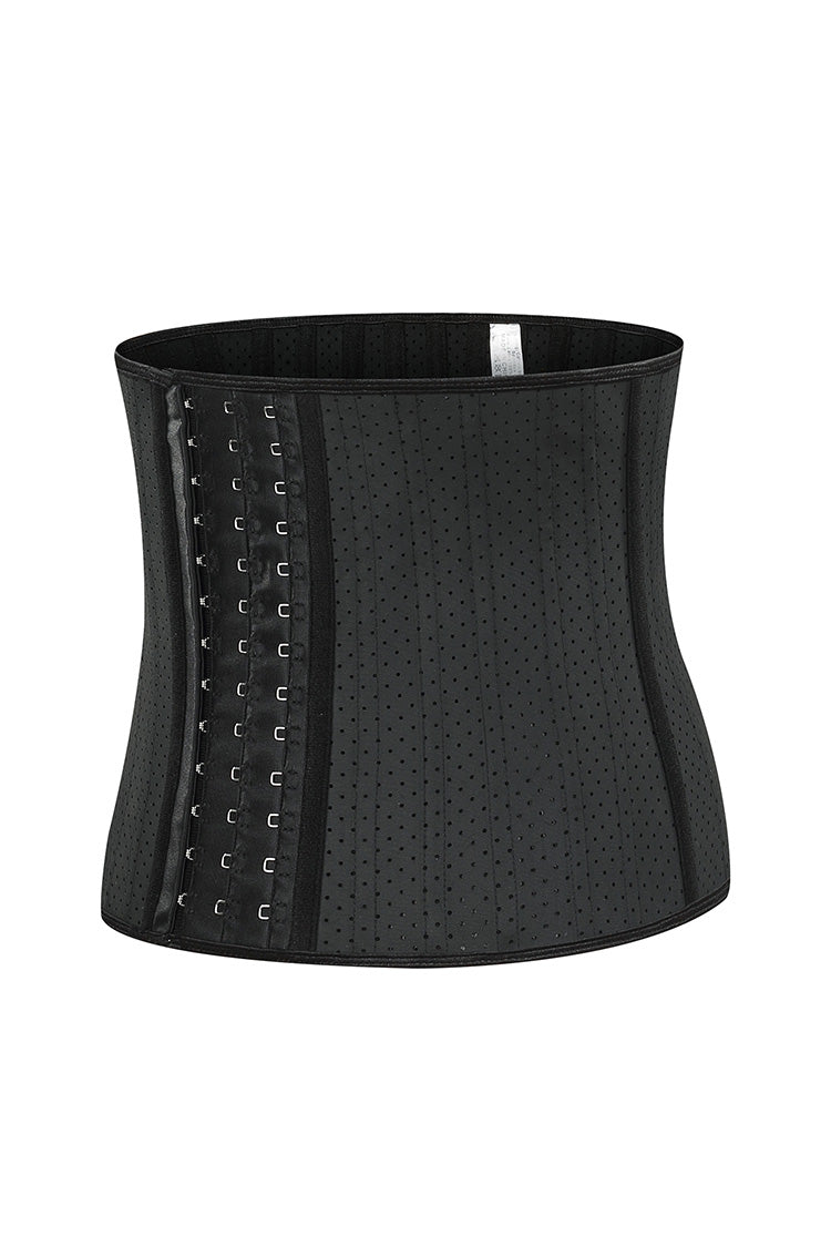 Waist Cinching Bustier 25 Steel Boned - Black Nude