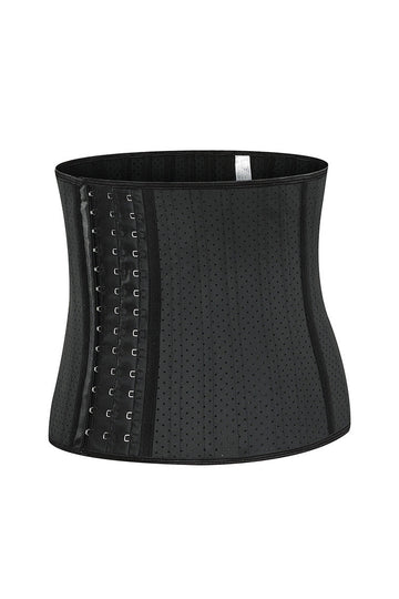 Waist Cinching Bustier 25 Steel Boned - Black Nude