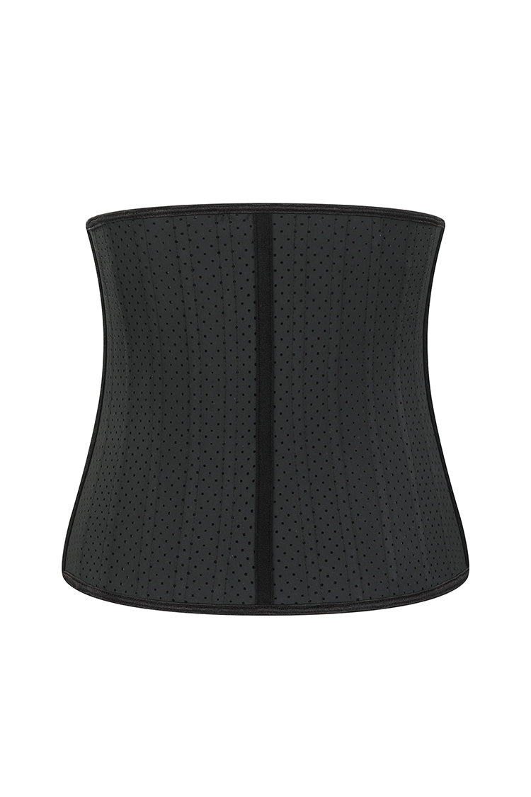 Waist Cinching Bustier 25 Steel Boned - Black Nude