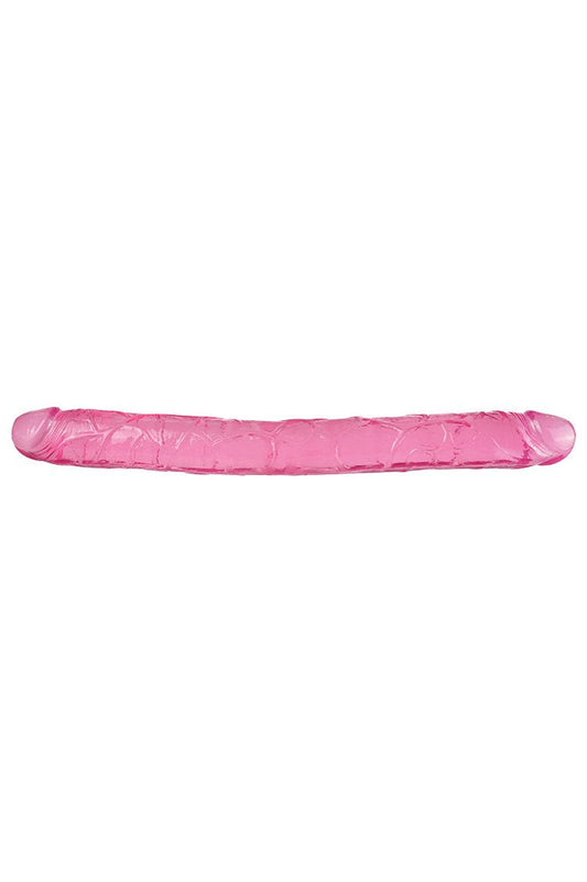 Double-Ended Super Jelly Tpe Realistic Dildo Pink / One Size